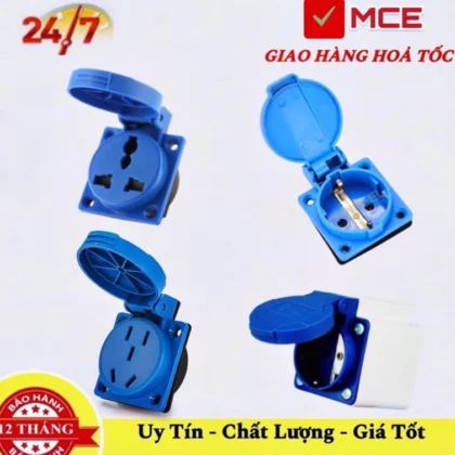Ổ cắm điện 2 chân 16A dạng hộp dùng cho máy phát điện
